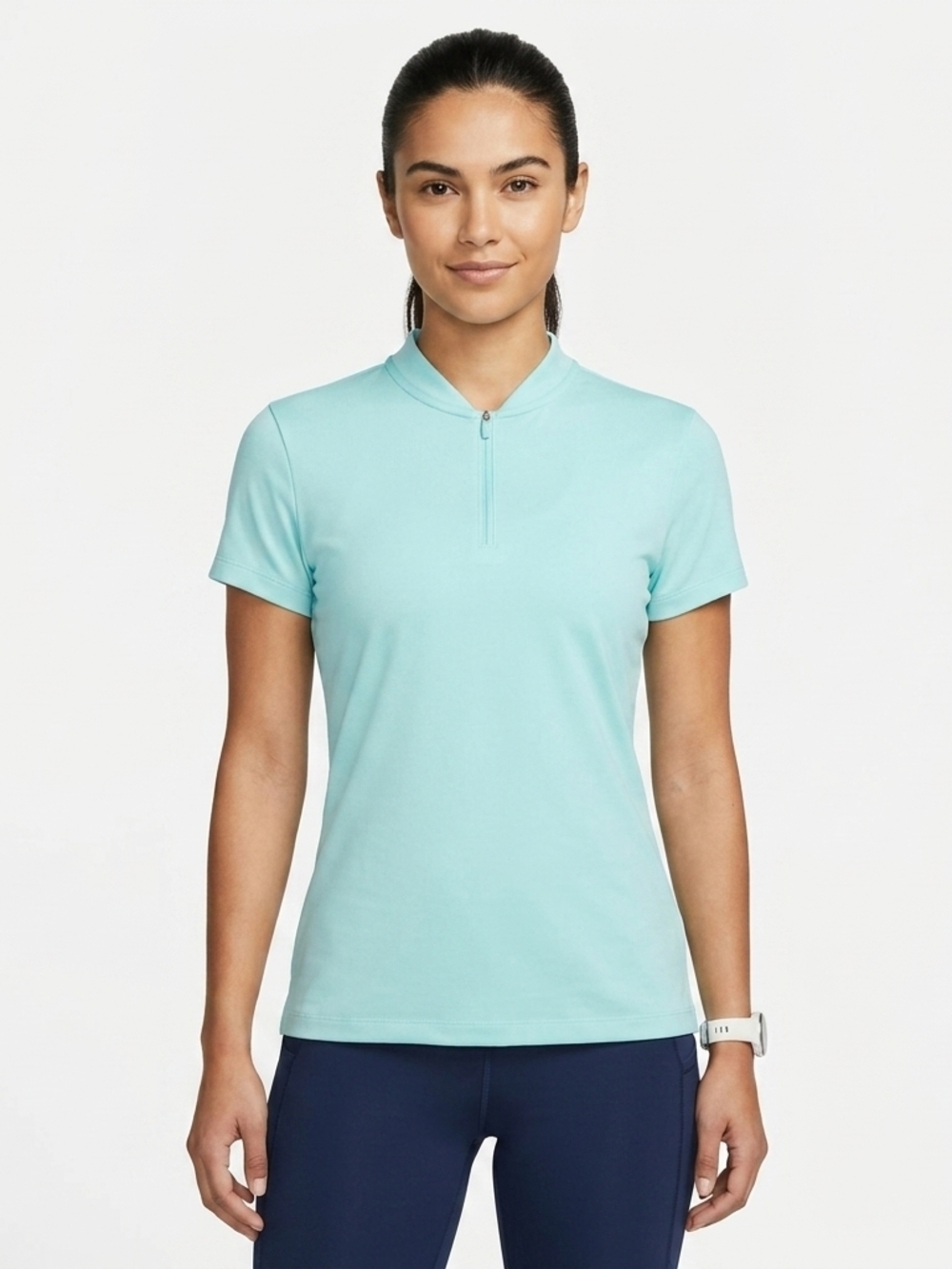 Nike Dri-FIT Light Aqua Quarter-Zip Performance Top Women's Medium #34 - Picture 6 of 6